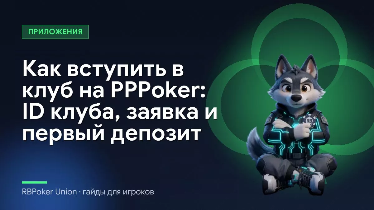 Как вступить в клуб на PPPoker: ID клуба, заявка и первый депозит