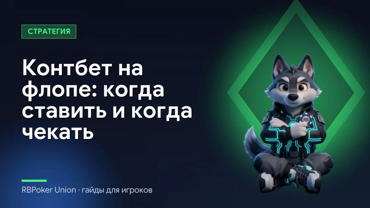 Контбет на флопе: когда ставить и когда чекать