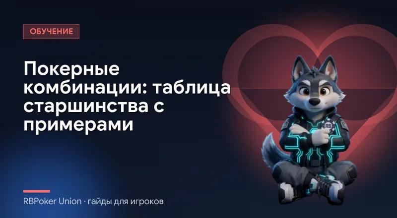 Покерные комбинации: таблица старшинства с примерами